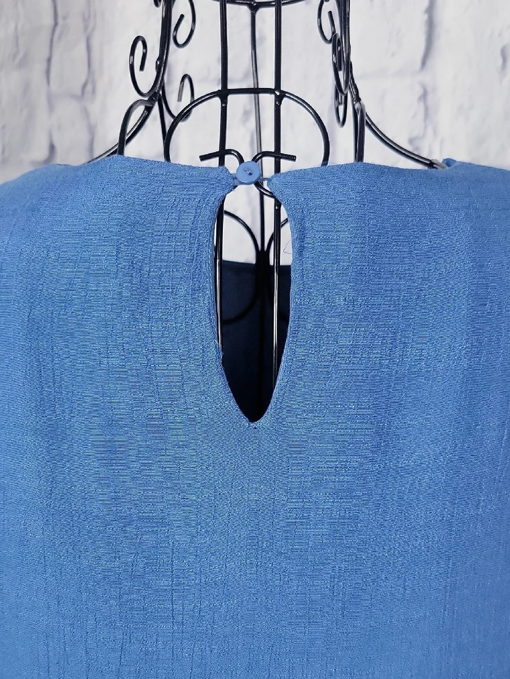 Umgee‎ Blue Embroidered Floral Boho Peasant Bell Sleeves Dress Large - Picture 7 of 10